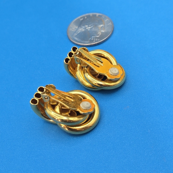 🤎Erwin Pearl Vintage Gold Knot Clip Earrings - Picture 7 of 11